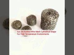 Sus 316 Σχήμα κυλινδρικού πλέγματος από πλεξούδες σύρματα για περιβάλλον υψηλής θερμοκρασίας