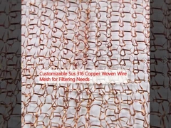 Προσαρμόσιμα υφασμένα σύρμα μαρτύρου SUS 316 χαλκού για τις ανάγκες φιλτραρίσματος