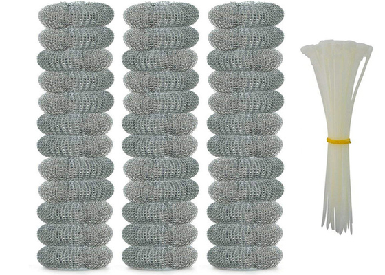 καθαρίζοντας σφαίρα ανοξείδωτου 2*6cm 7.5g/ασημένιος τρίφτης κουζινών μετάλλων