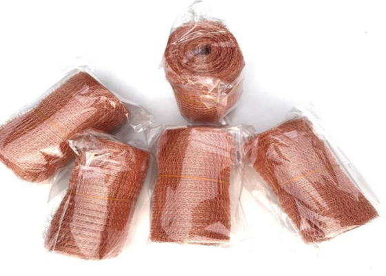 Προσαρμοσμένο καθαρό κόκκινο πλεκτό χαλκός πλέγμα 1.3m ζαρωμένη Blocker μορφή πωμάτων